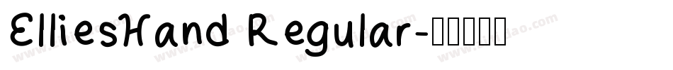 ElliesHand Regular字体转换